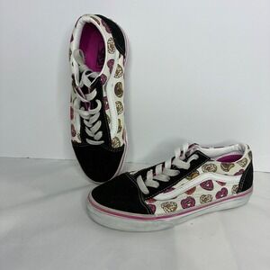 Vans Old Skool Donut Print Sneakers Low Top Lace Up Kids Size 4.5 Shoes Fun Used